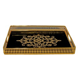 Serving Tray Gold & Black...