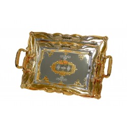 Serving Tray 2pc Gold &...