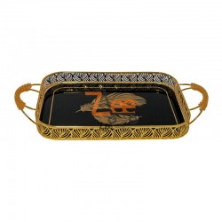 Glass Serving Tray Gold 20780G